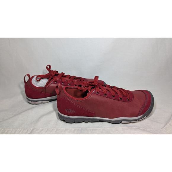 Keen Womens Hush Lea CNX Suede Leather Lace Up Sneakers Sz 8.5 Bike Red - Picture 4 of 8